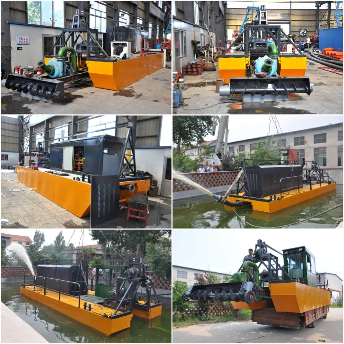 Portable Hydraulic Auger Head Suction Dredger with Submersible Pump for Pond River Dredging