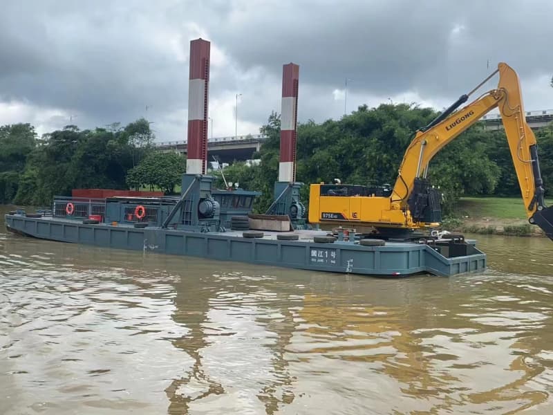 Plataforma de trabajo retroexcavadora draga personalizada para operaciones de excavadora