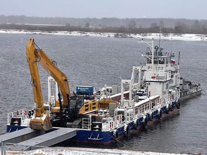 Plataforma de trabajo retroexcavadora draga personalizada para operaciones de excavadora