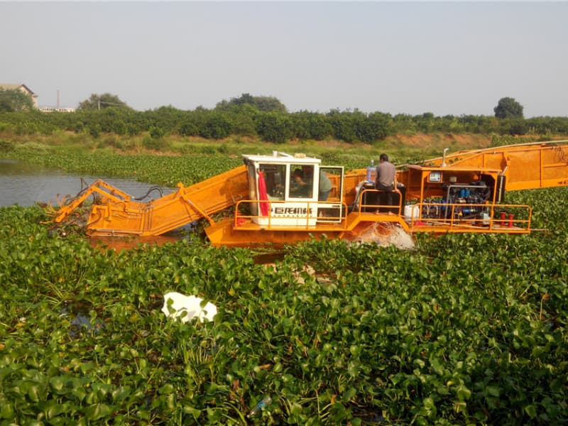 Barco de limpieza automática de agua/Recolector de malezas acuáticas/Barco desnatador de basura