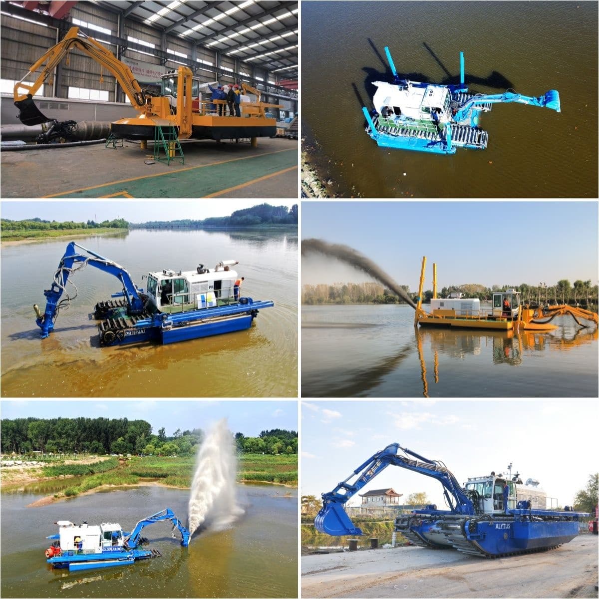 Self Propelled Amphibious Mutli-Functional Dredger (500 m3/h) for Shallow Water Area